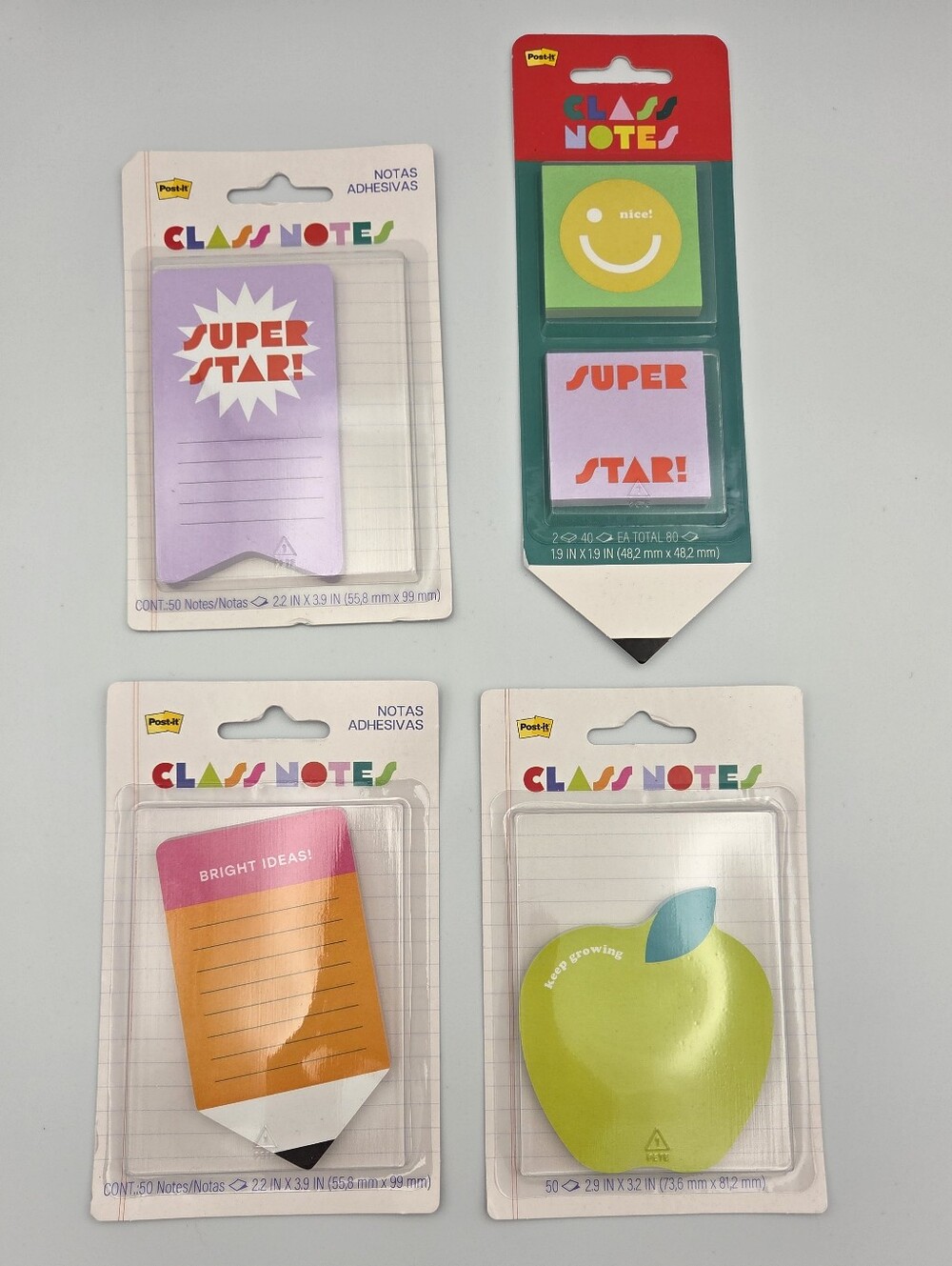 Post-it Class Notes Sticky Note Sets Set Of 4 Nwt